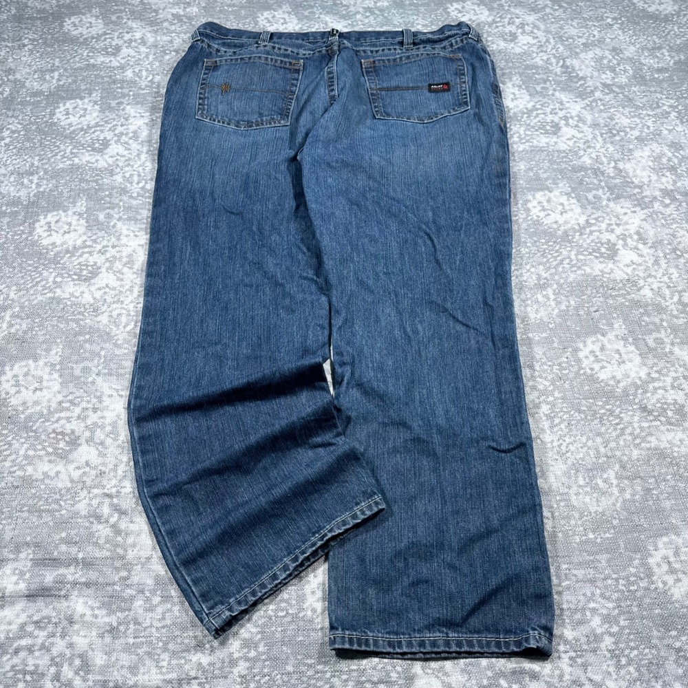 Ariat M4 Relaxed Boot FR Jeans Mens 46x32 Blue Workwear Baggy Y2K Skater Grunge